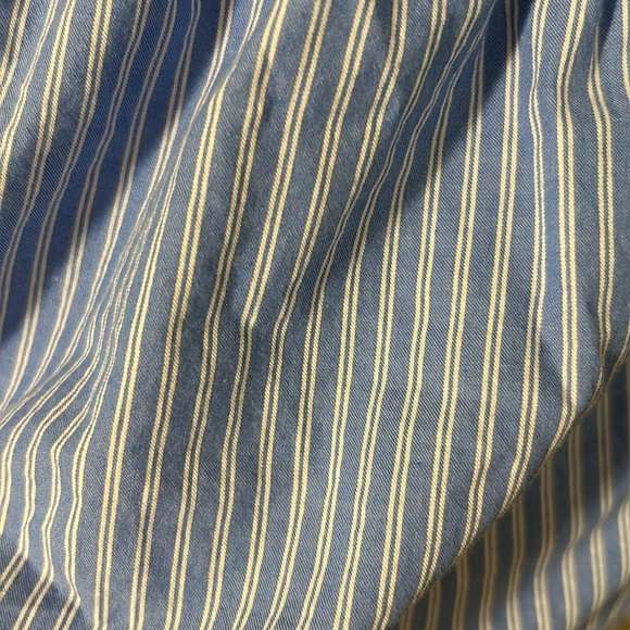 Periwinkle striped peplum top sz XXL - Picture 3 of 4